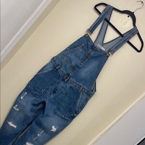 Zara Basic Blue Denim Jumpsuit